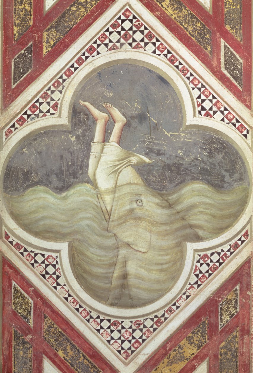 Jonáš a velryba, asi 1305 (freska) od Giotto (c.1266 1337)