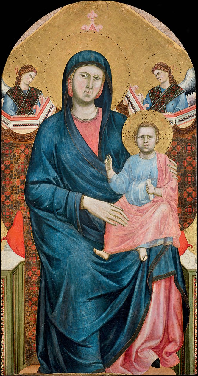 Madonna a dítě trůnící se dvěma anděly od Giotta di Bondone (1266-1377). Tempera na panelu, c. 1288, Diecézní muzeum Santo Stefano ve Florencii od Giotto (c.1266 1337)