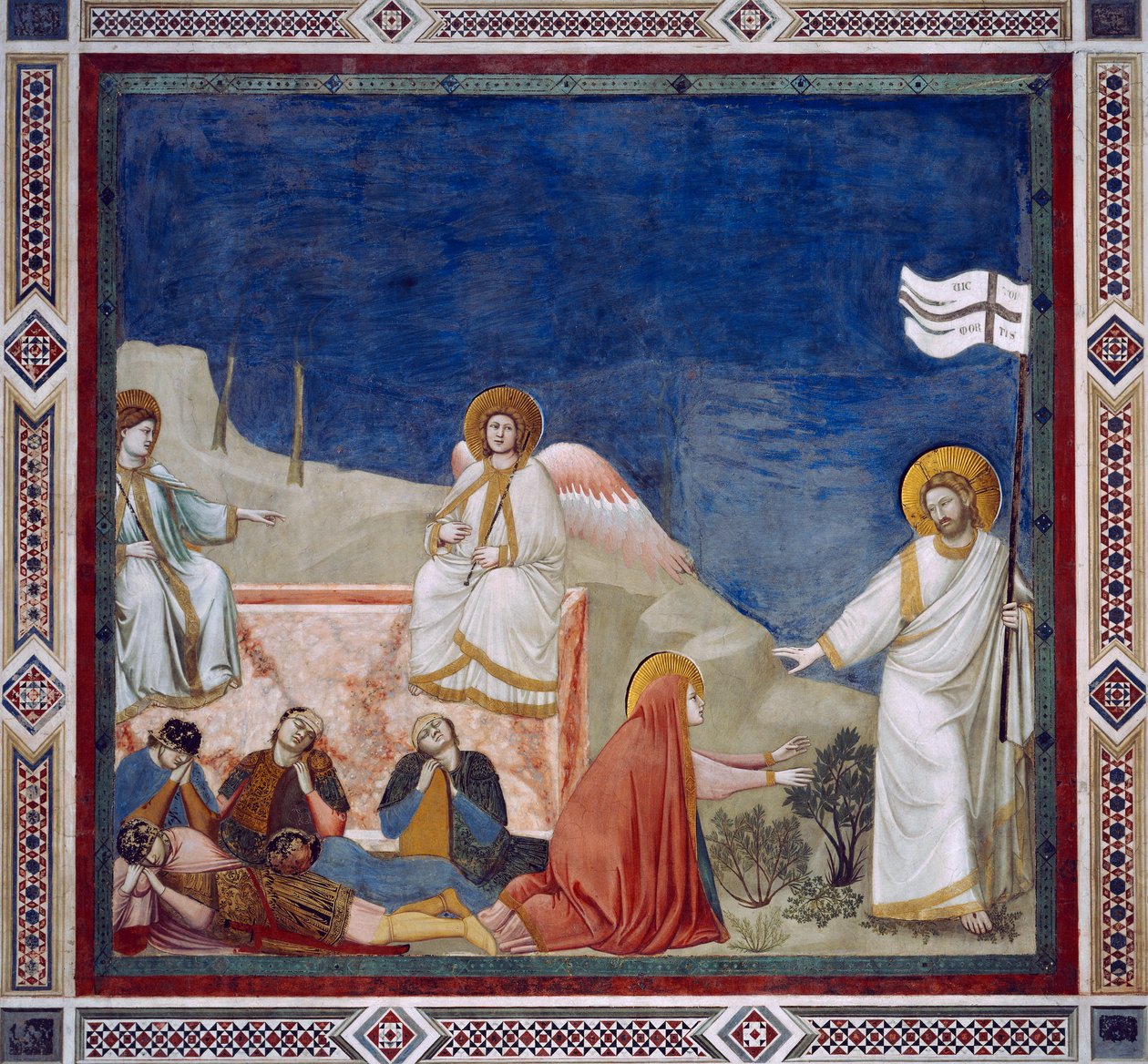 Noli mě Tangere - Vzkříšení Krista, detail ze života a utrpení Krista od Giotto (c.1266 1337)