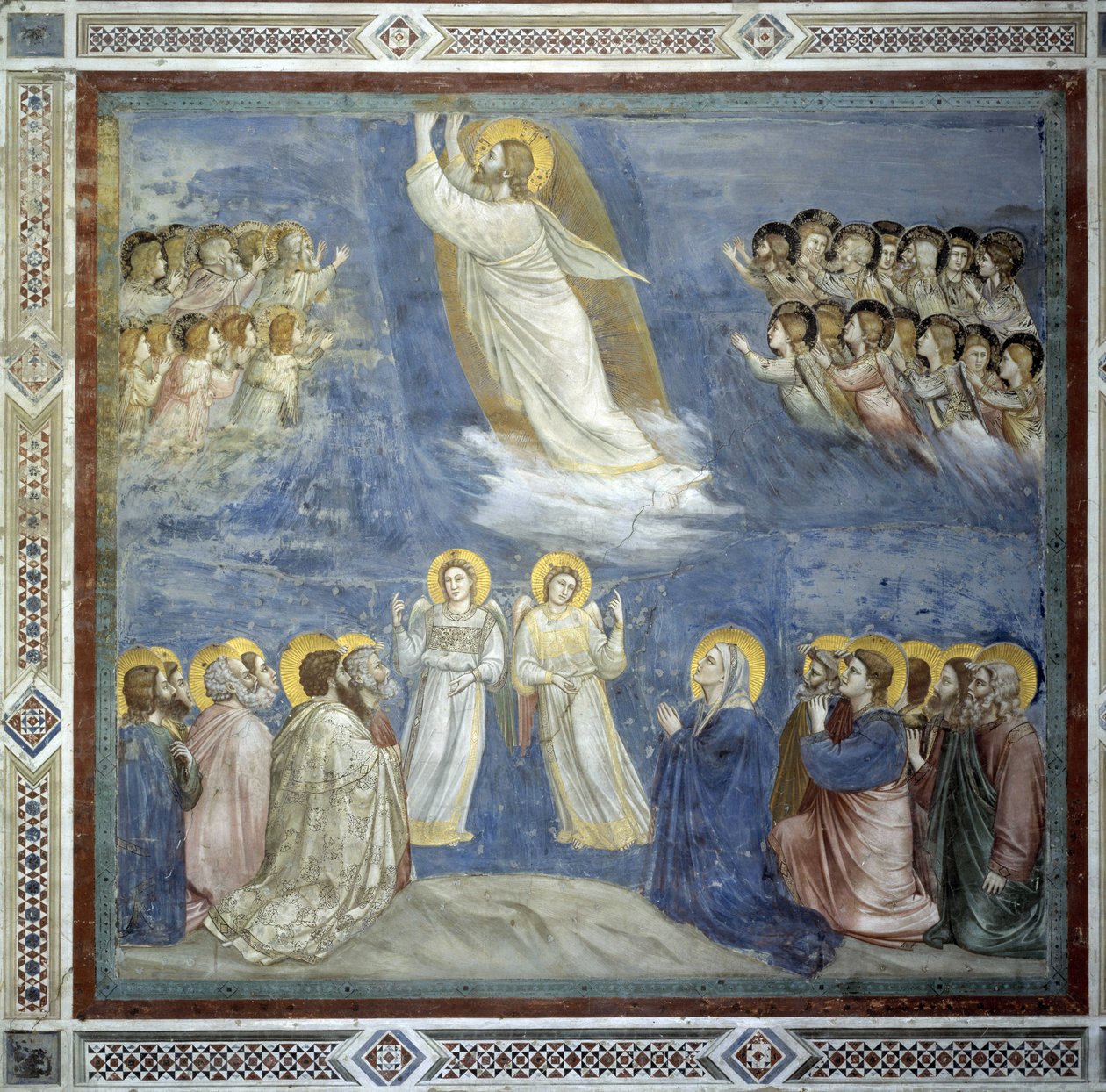 Nanebevstoupení Krista. Freska od Giotta di Bondone (1267-1337) od Giotto (c.1266-1337)