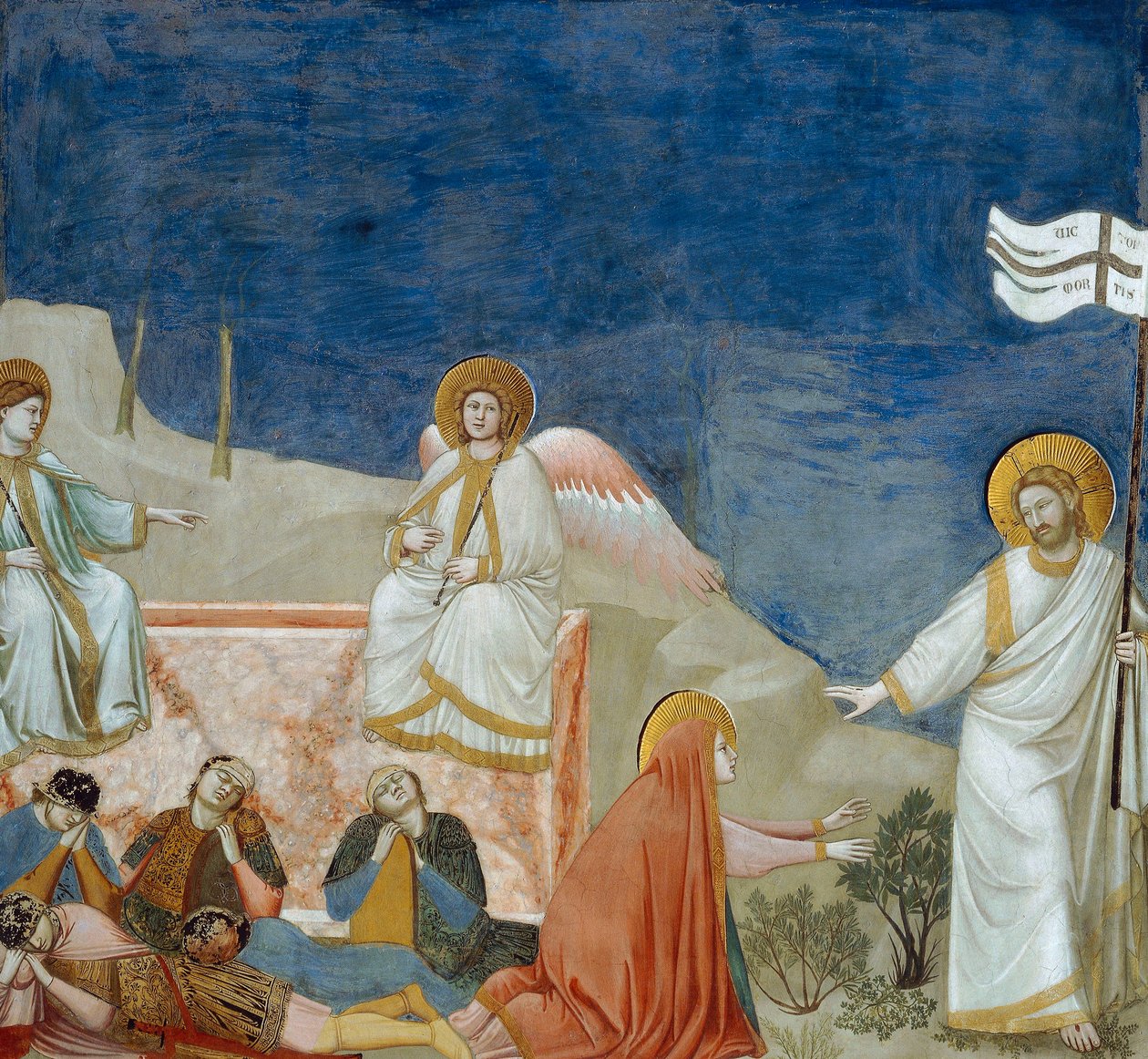Vzkříšení Krista, detail ze života a umučení Krista, Giotto od Giotto (c.1266 1337)