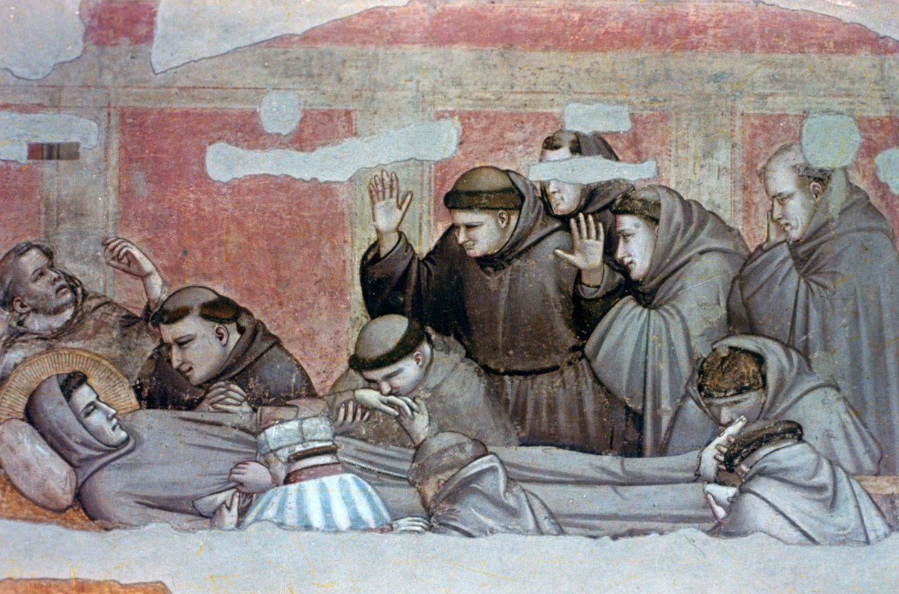 Smrt svatého Františka a inspekce Stigmata, c1320 od Giotto di Bondone