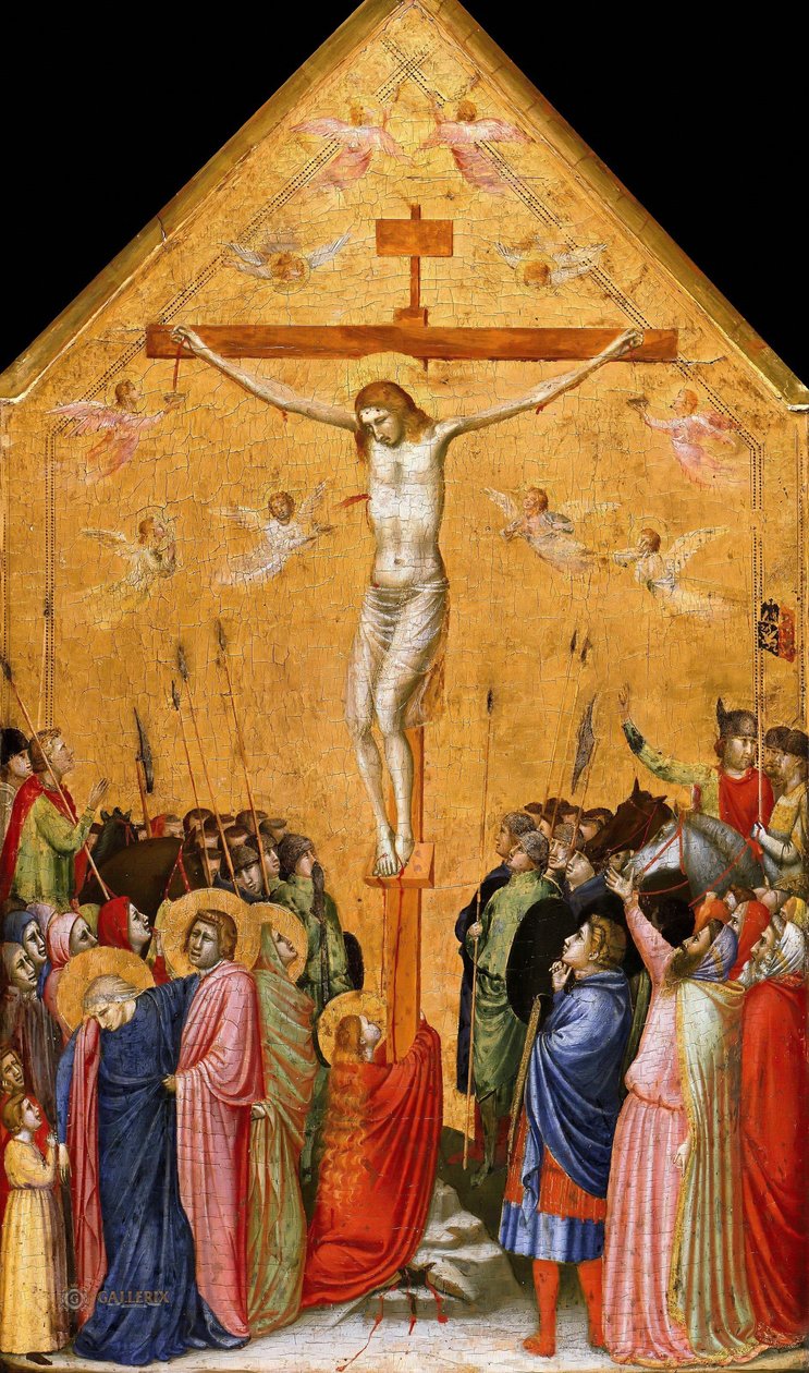 Německy: Die Kreuzigung Christi Ukřižování Krista od Giotto