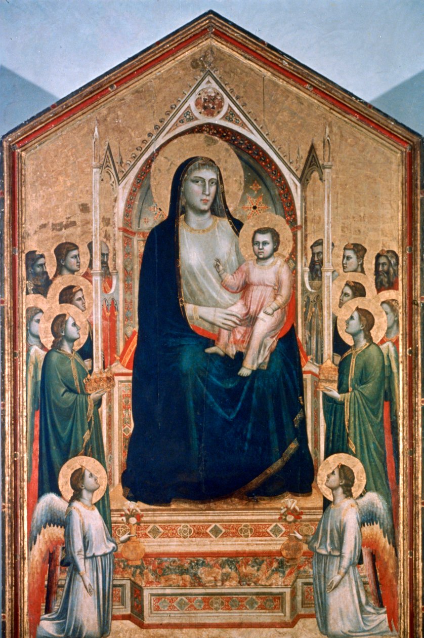 Madonna a dítě na trůnu, c1300-1303 od Giotto di Bondone