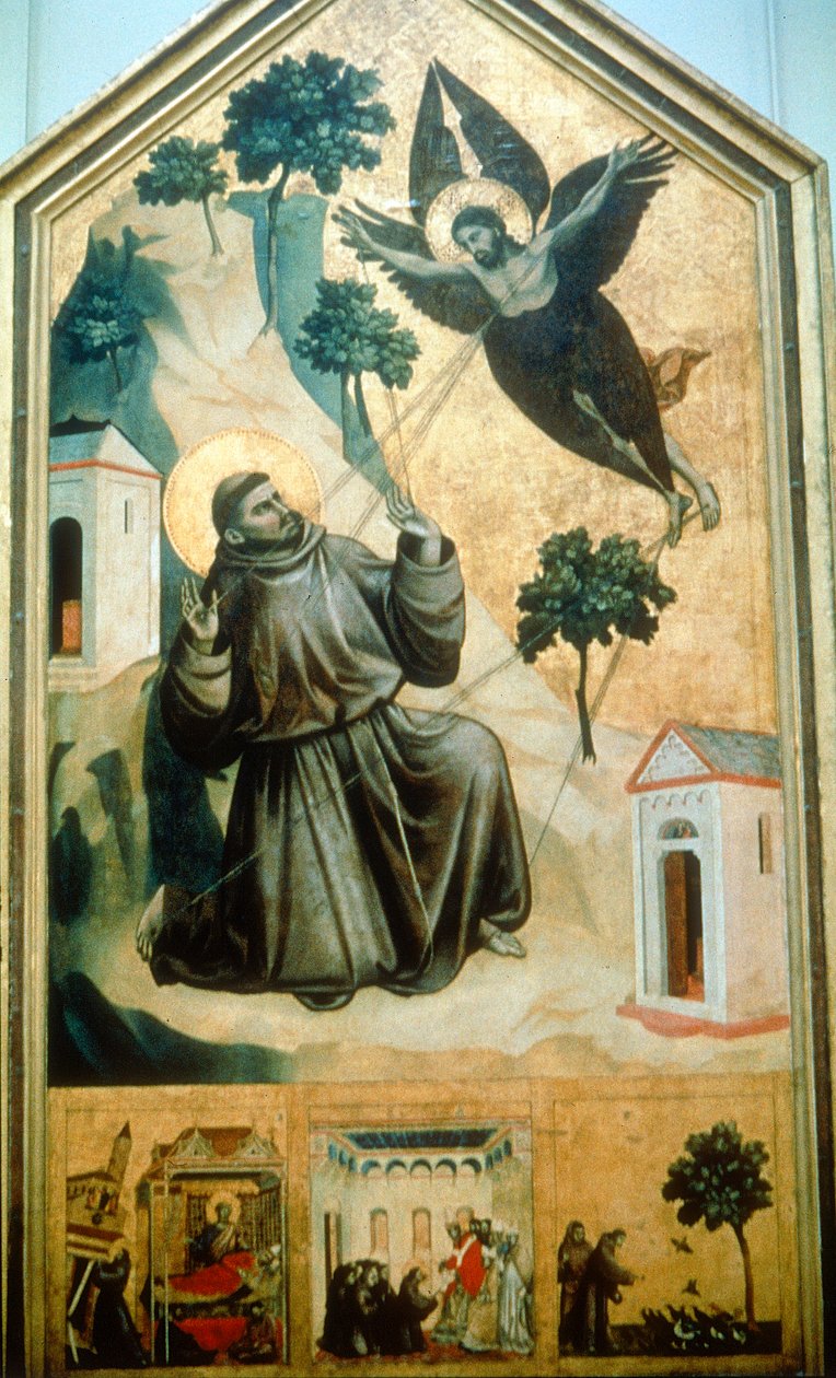 „Stigma svatého Františka“ 1300 od Giotto