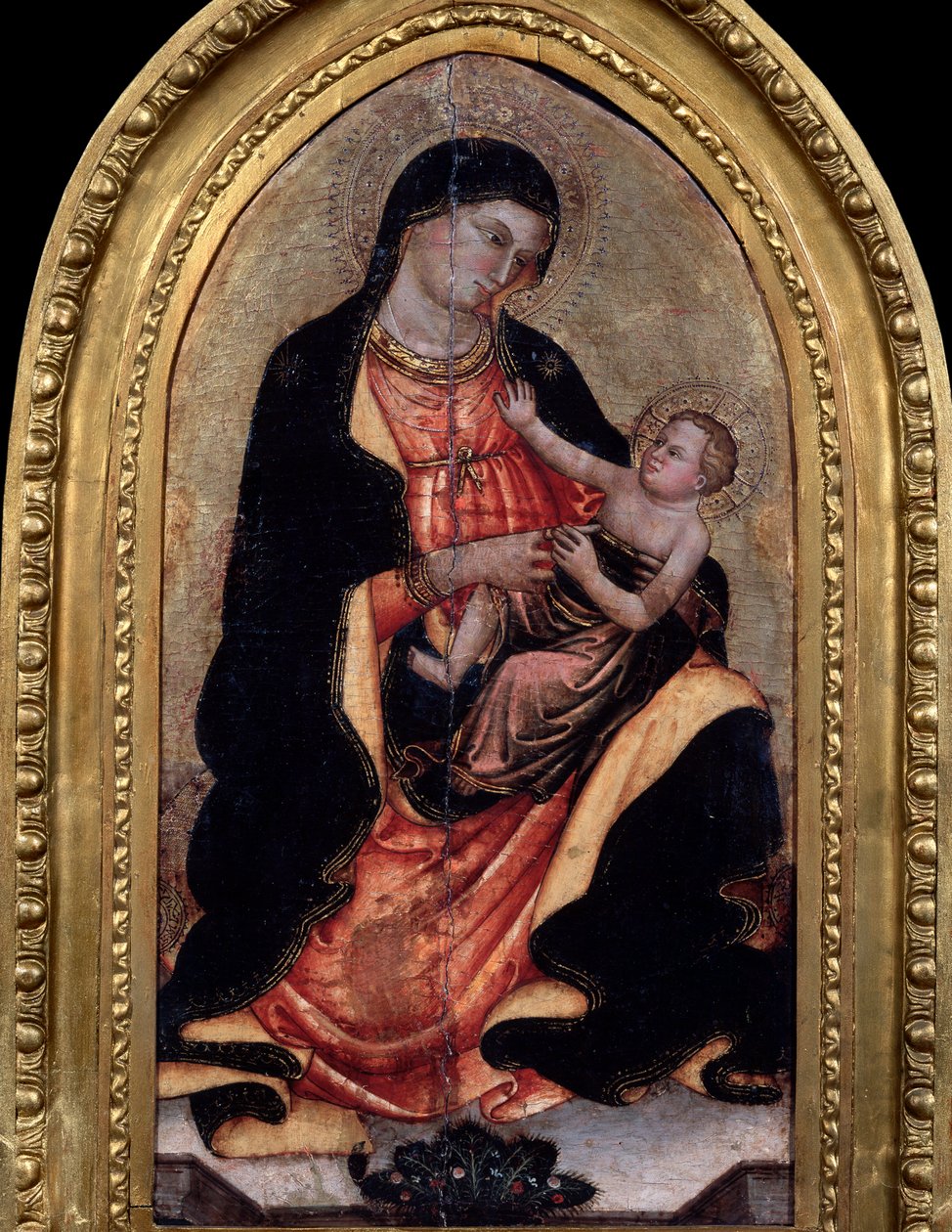 Panna a dítě, konec 13. nebo 14. století od Giotto di Bondone