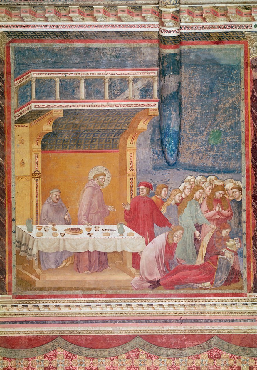 Svatý František předpovídá smrt rytíře v Celanu, kolem roku 1297-99 od Giotto di Bondone