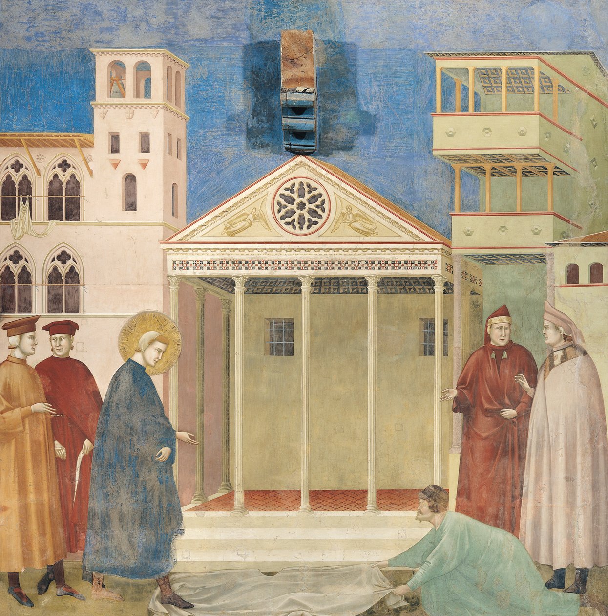 Svatý František uctívaný prostým mužem, 1297-99 od Giotto di Bondone