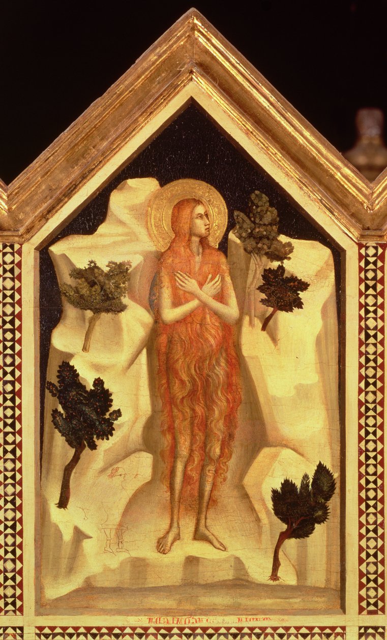 Svatá Máří Magdaléna, z polyptychu sv. Reparaty detail zadního pravého panelu z 66558, viz také 66557-66568 od Giotto di Bondone