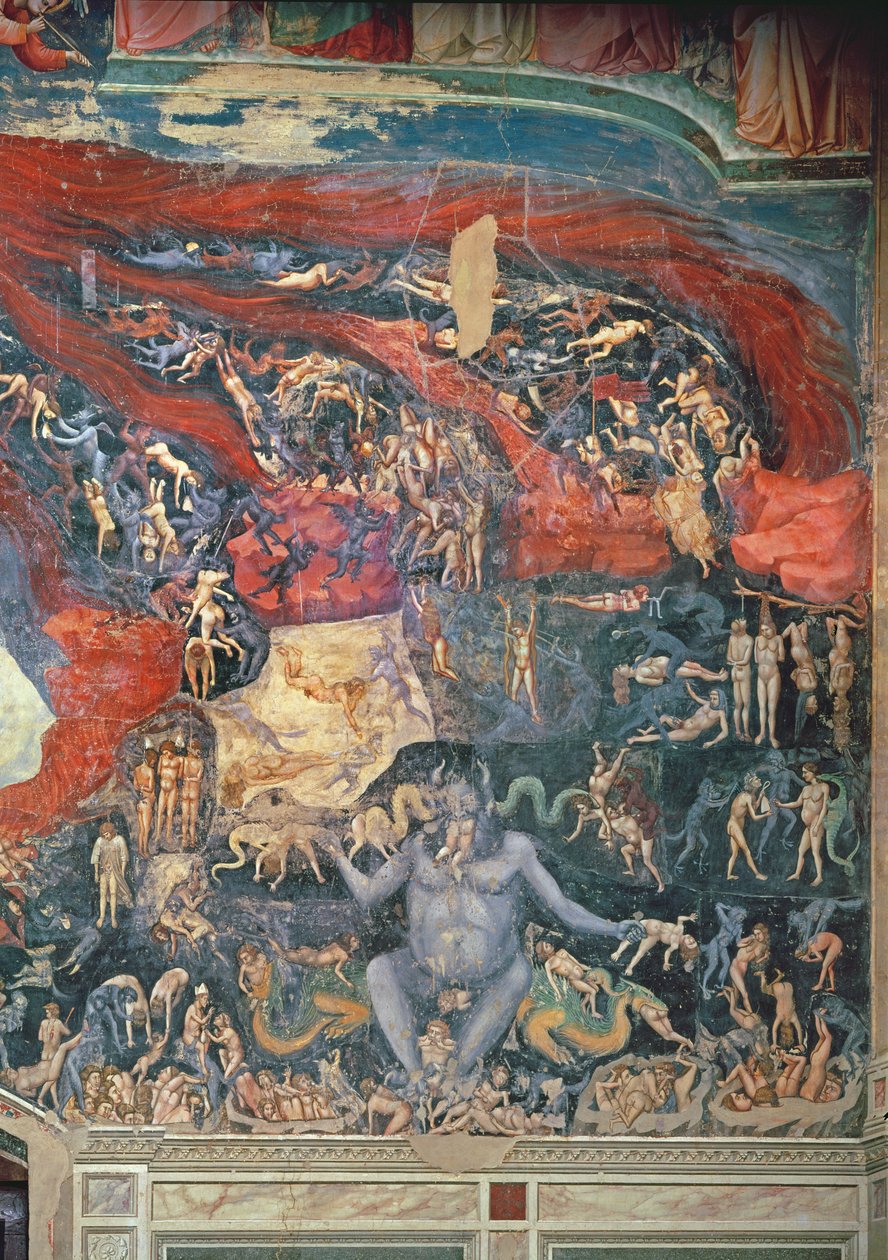 Poslední soud, detail pekla, 1303-05 (viz také 65227) od Giotto di Bondone