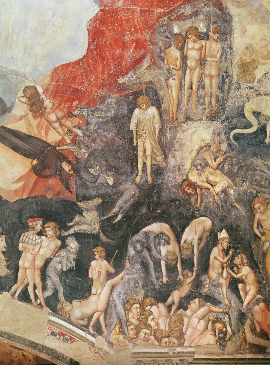 Poslední soud, detail zatracených, 1303-05 (viz také 65227) od Giotto di Bondone