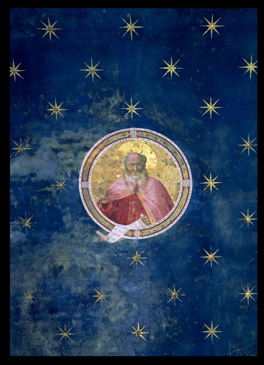 Prorok Izajáš, detail z trezoru, 1303-05 (po restaurování) od Giotto di Bondone