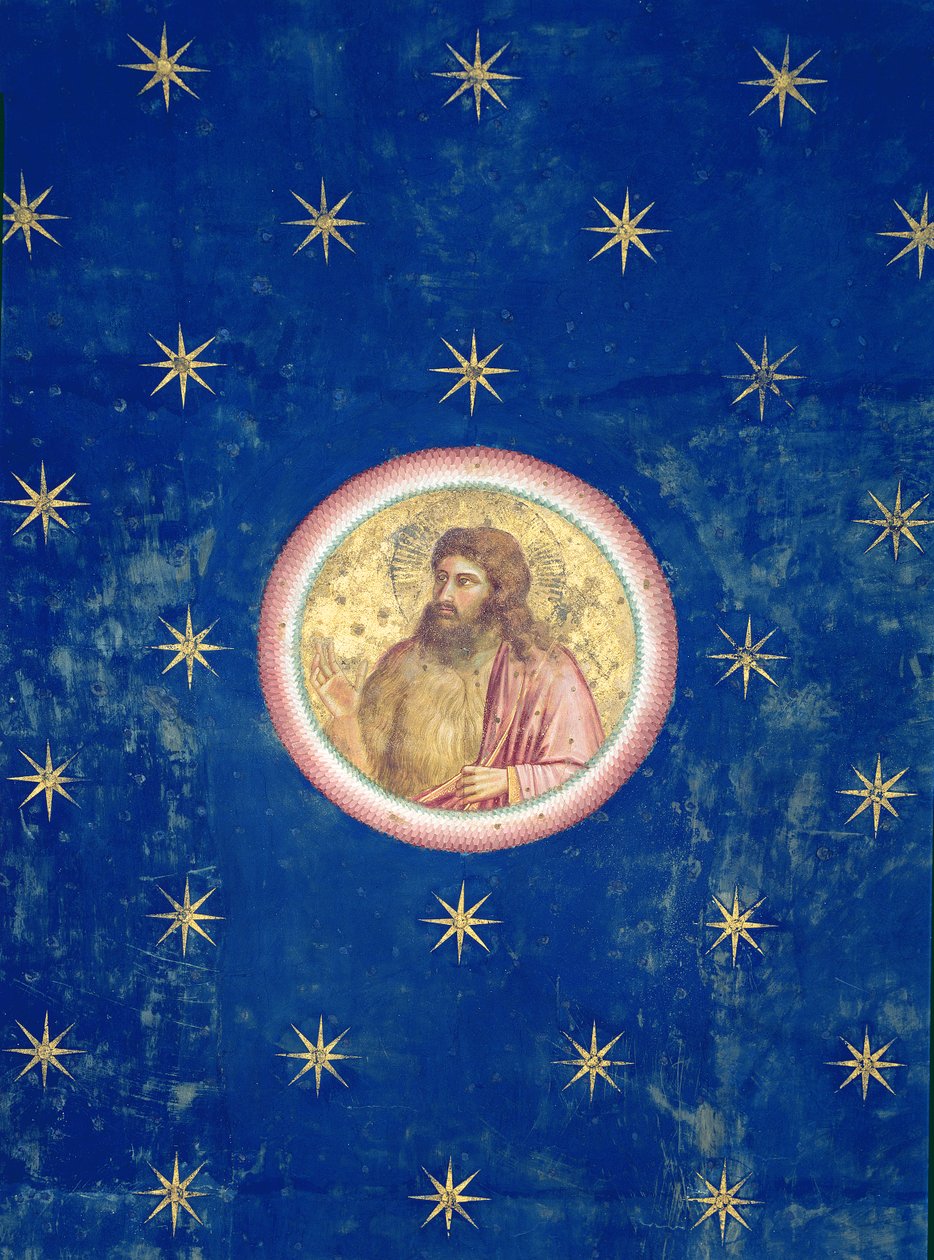 Prorok Jan Křtitel, ze stropní klenby, c.1305 od Giotto di Bondone