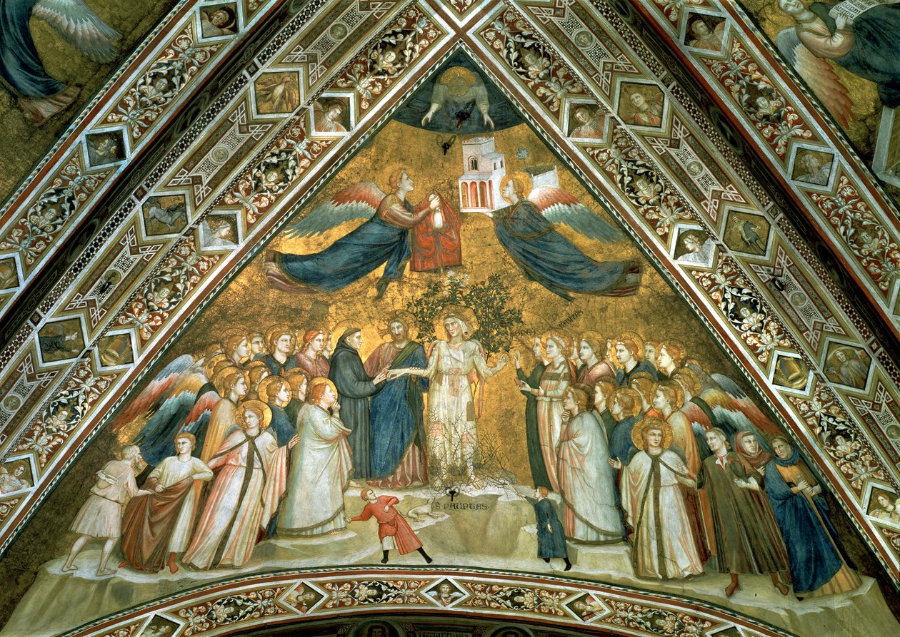 Mystický sňatek svatého Františka se svatou chudobou od Giotto di Bondone school of Giotto di Bondone school of