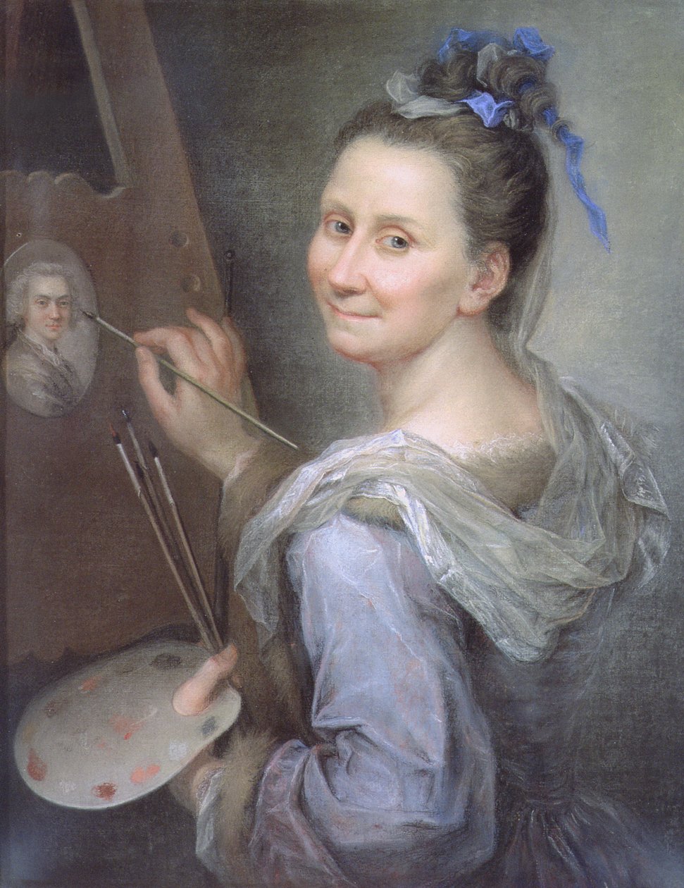 Autoportrét, cca 1720 (pastel na papíře) od Giovanna Fratellini