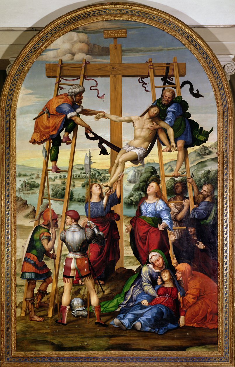 Sestup z kříže, kolem 1505-10 (oltářní obraz) od Giovanni Antonio Bazzi Sodoma