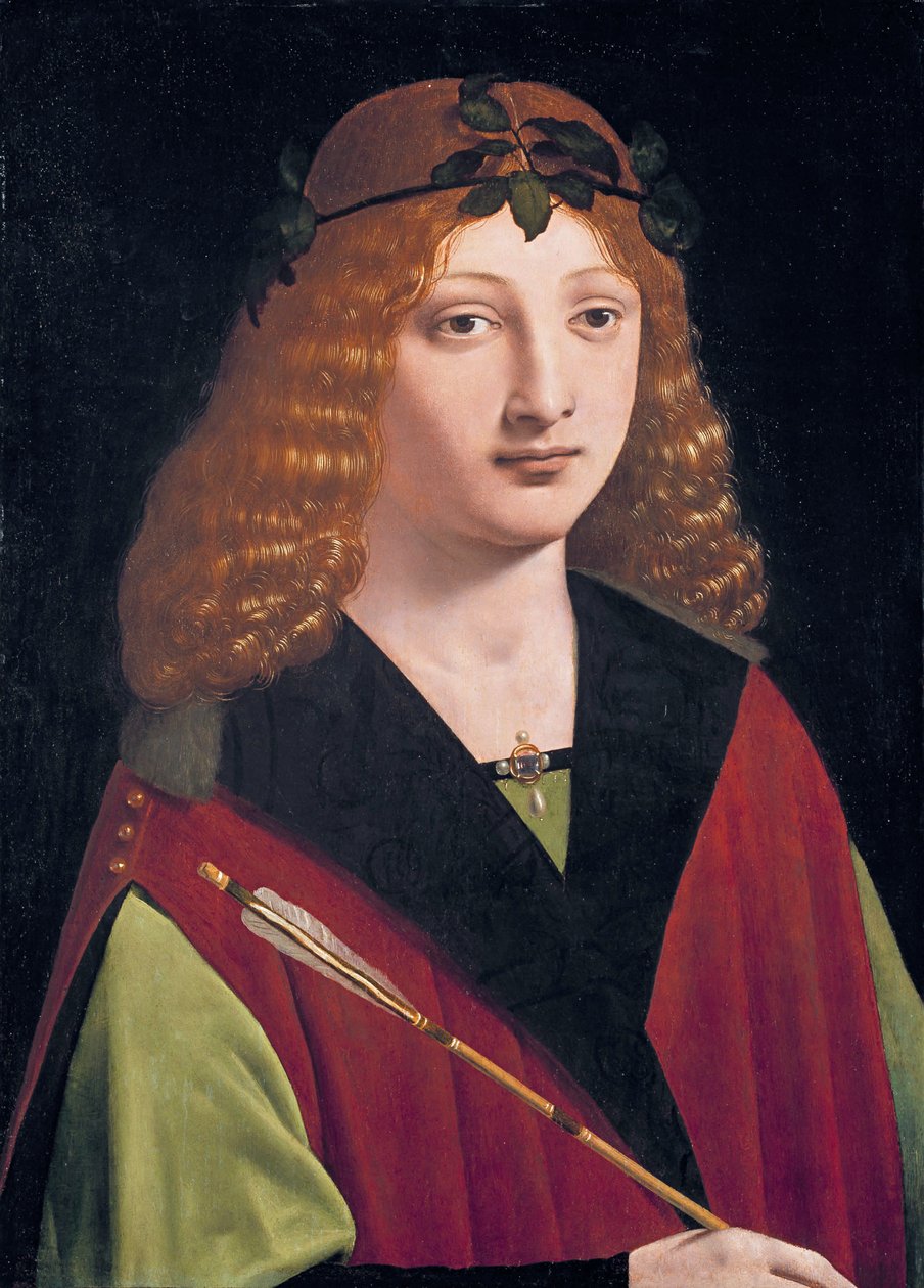 Portrét mladíka držícího šíp od Giovanni Antonio Boltraffio