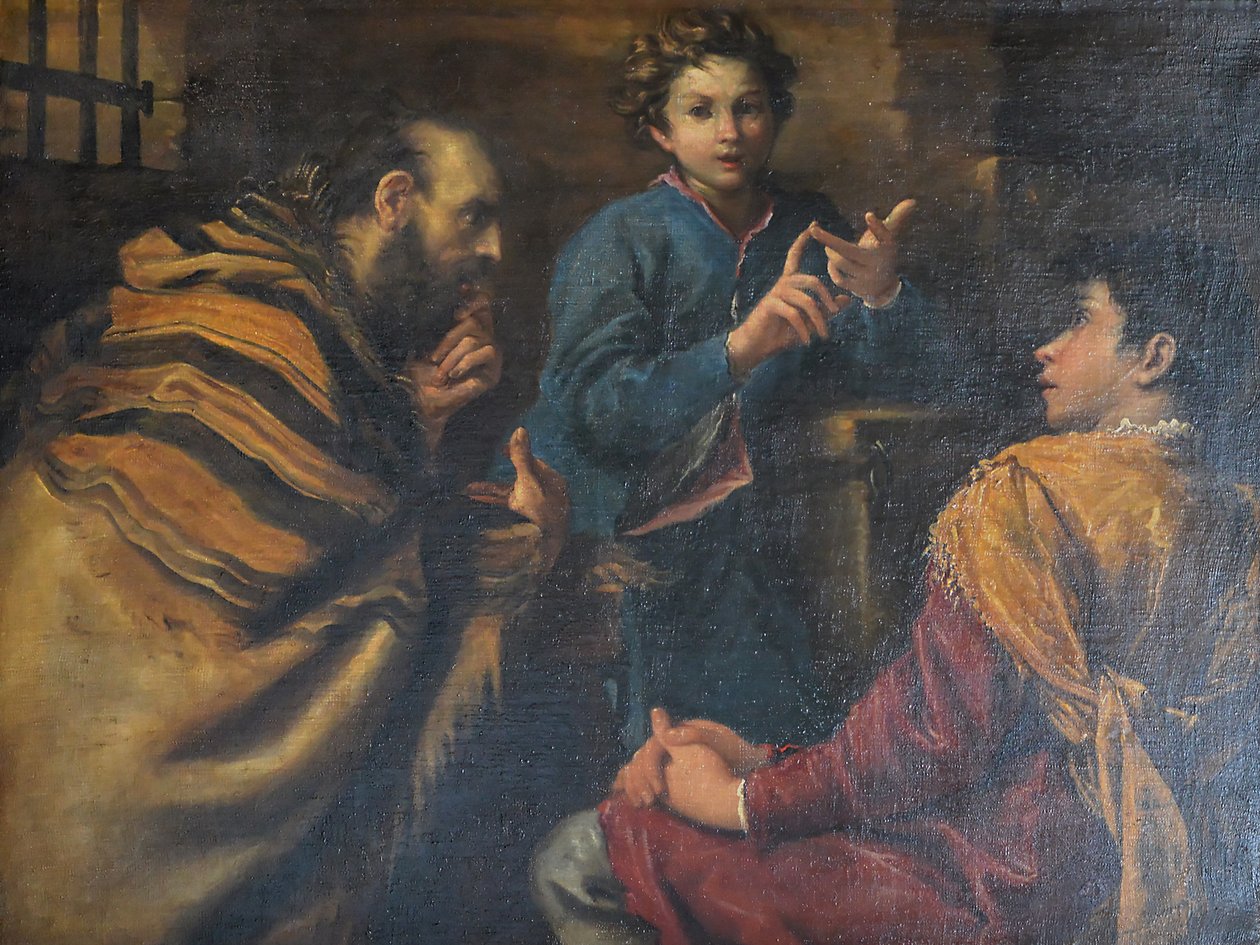 Joseph vysvětlující sny od Giovanni Antonio Burrini