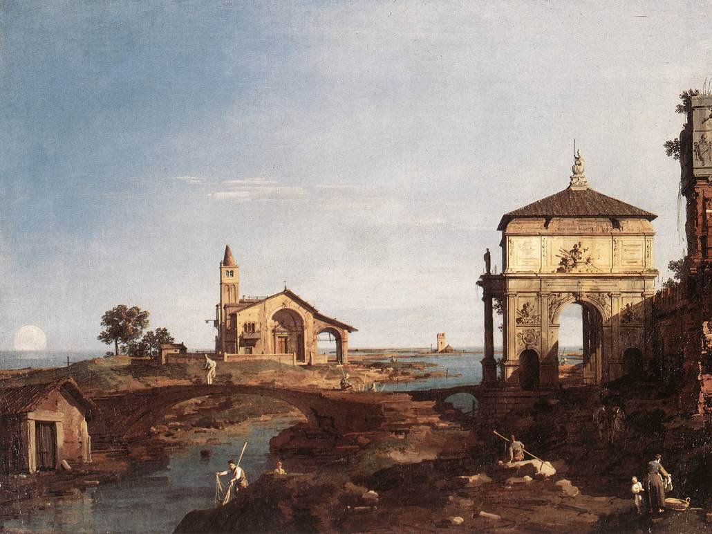 Capriccio s benátskými motivy od Giovanni Antonio Canal