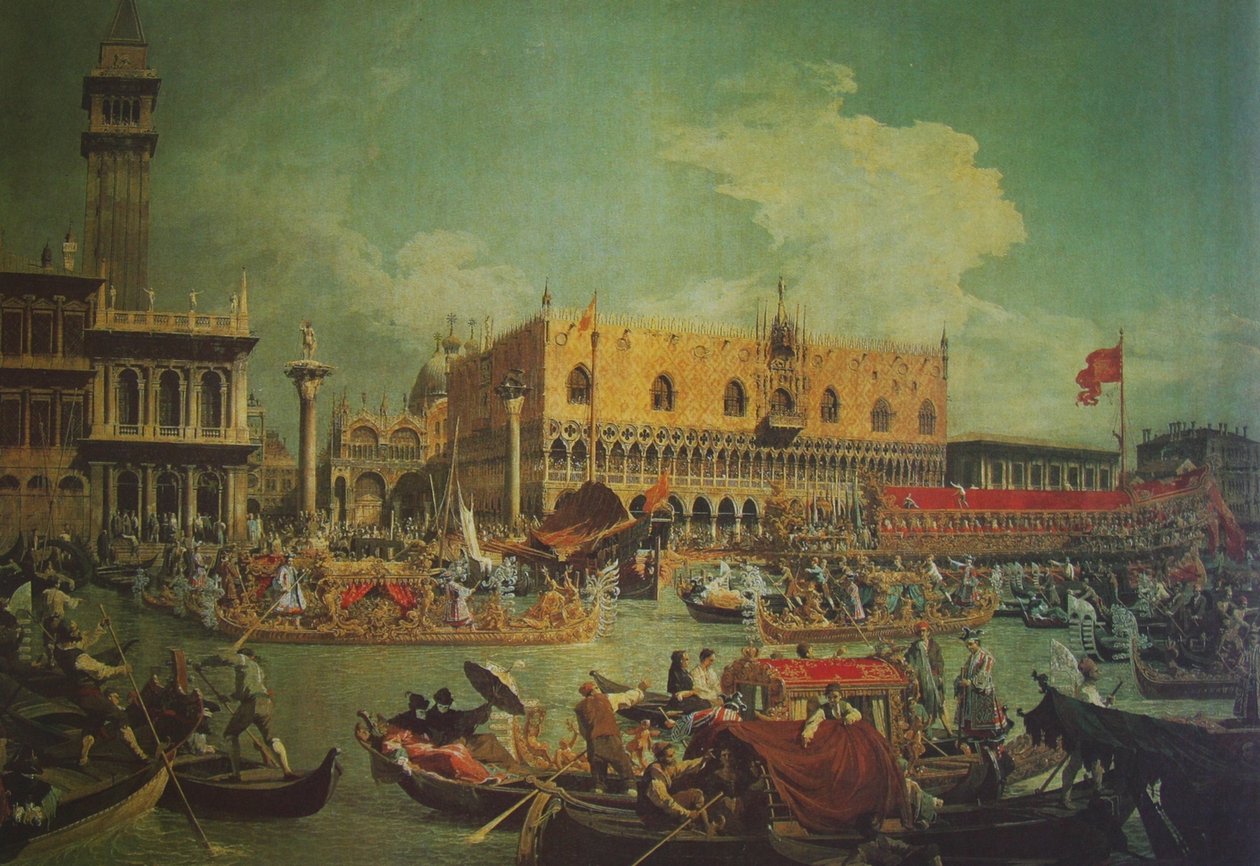 Odjezd Bucentaura k záběru moře od Giovanni Antonio Canal