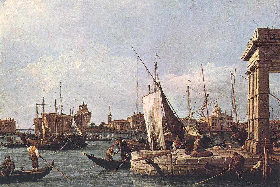 La Punta della Dogana (vlastní bod) od Giovanni Antonio Canal