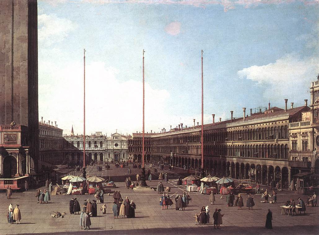 Piazza San Marco, Pohled směrem k San Geminiano od Giovanni Antonio Canal