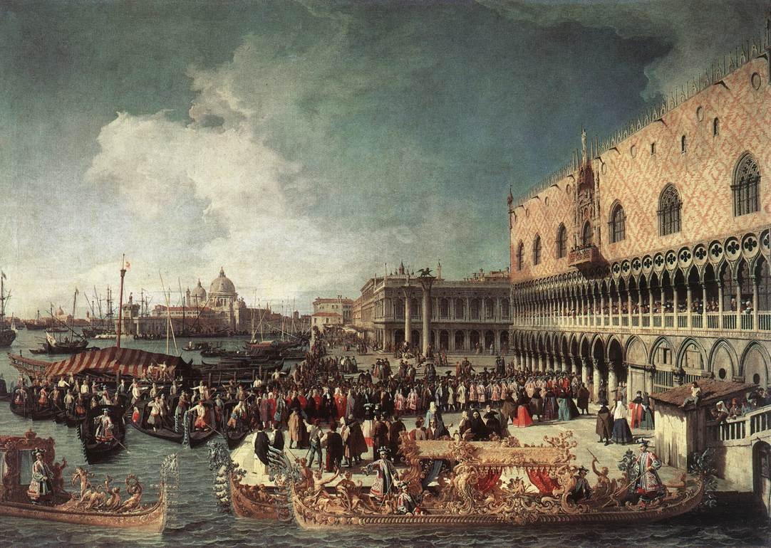 Přijetí velvyslance v Dogesově paláci od Giovanni Antonio Canal