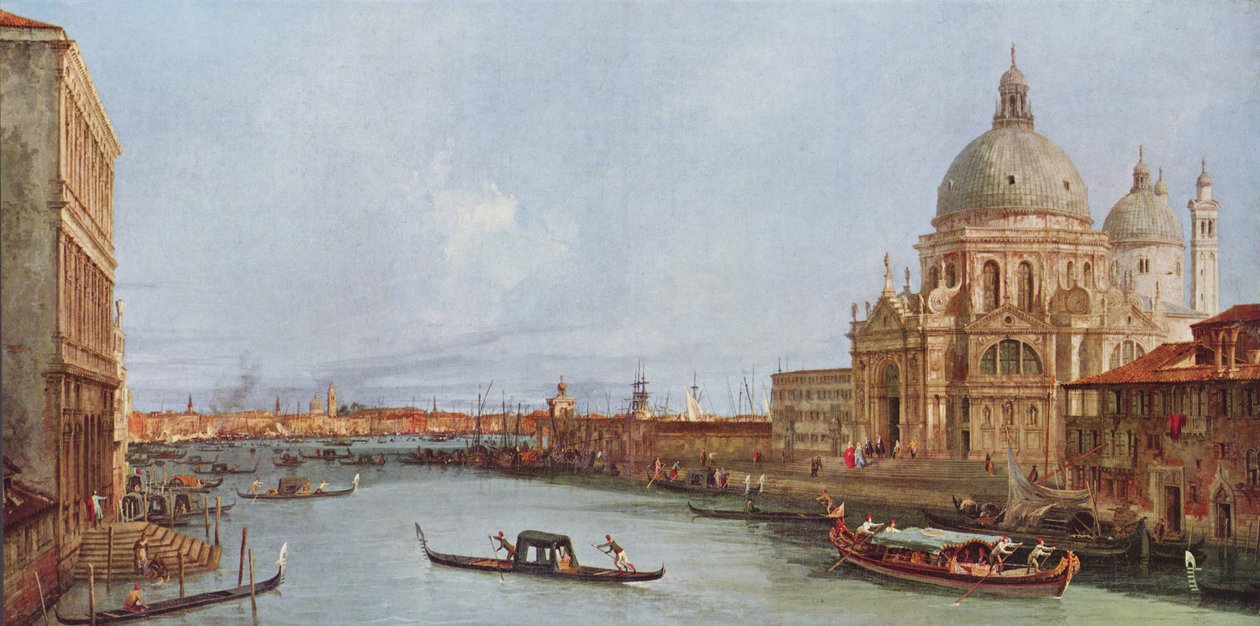 Santa Maria della Salute ve Venedig vom Grand Canal aus od Giovanni Antonio Canal