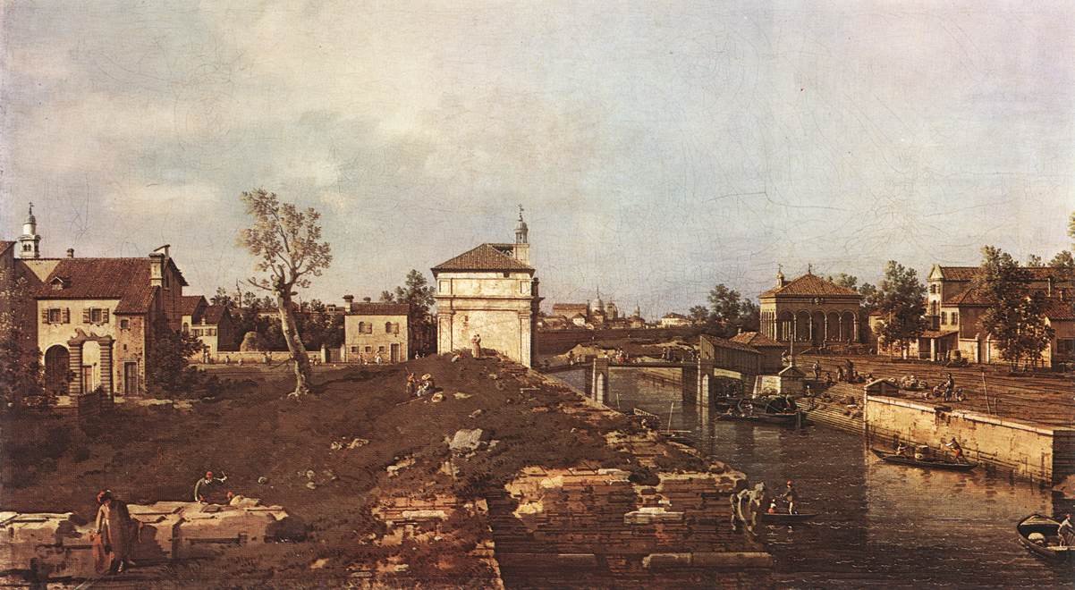 Kanál Brenta v Padově od Giovanni Antonio Canal