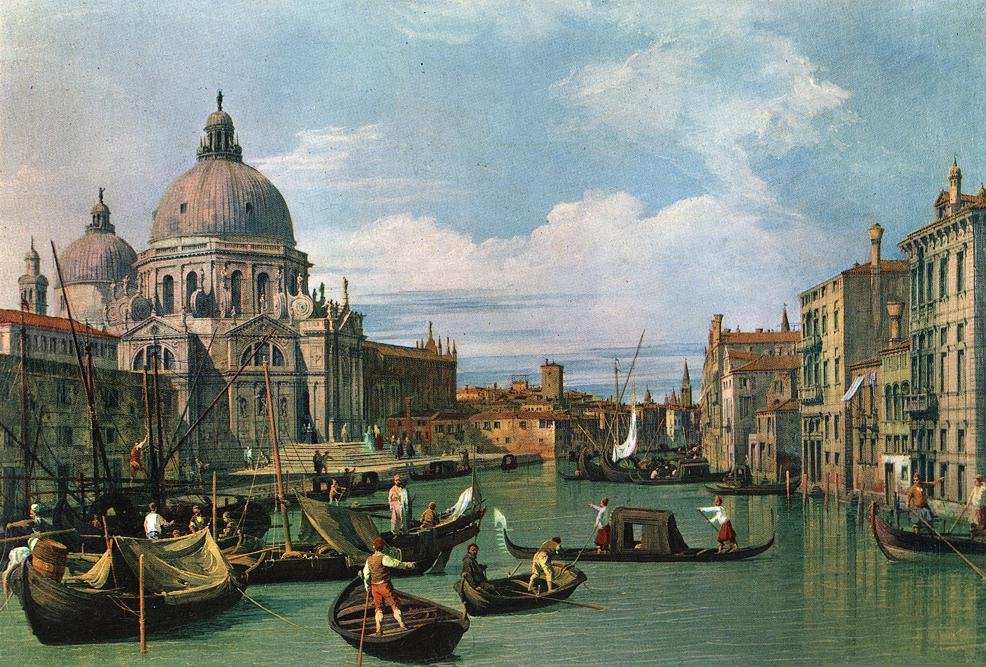 Grand Canal a kostel Salute od Giovanni Antonio Canal