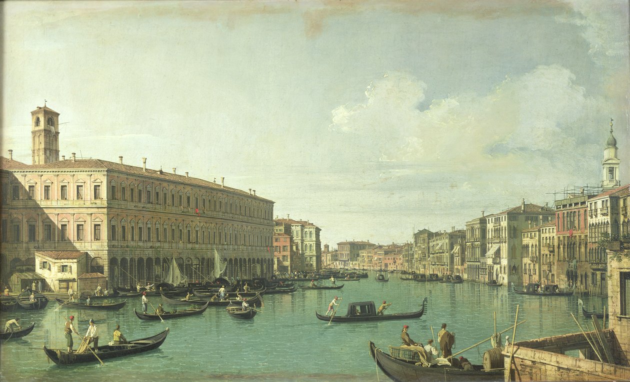 Velký kanál z mostu Rialto od Giovanni Antonio Canal