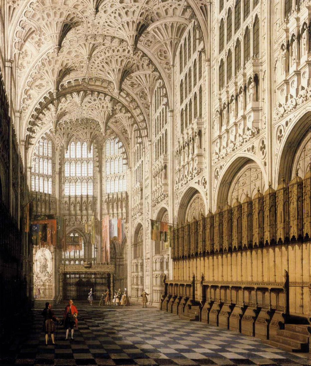Interiér kaple Jindřicha VII. Ve Westminsterském opatství.JPG od Giovanni Antonio Canal