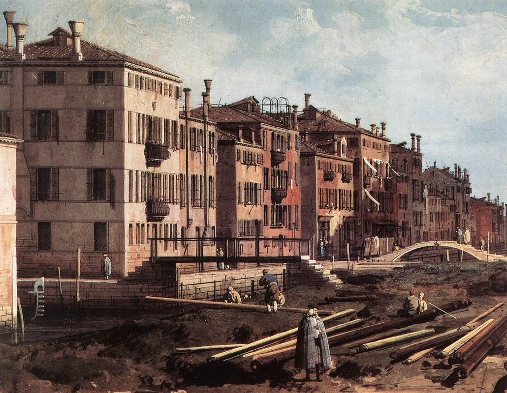 Pohled na San Giuseppe di Castello od Giovanni Antonio Canal