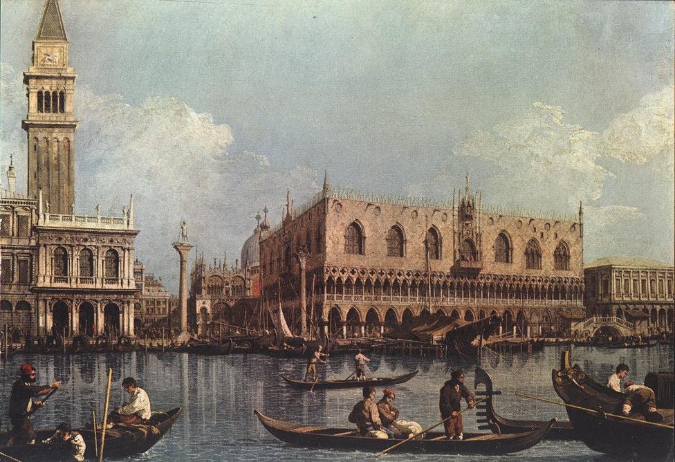 Pohled na Bacino di San Marco od Giovanni Antonio Canal