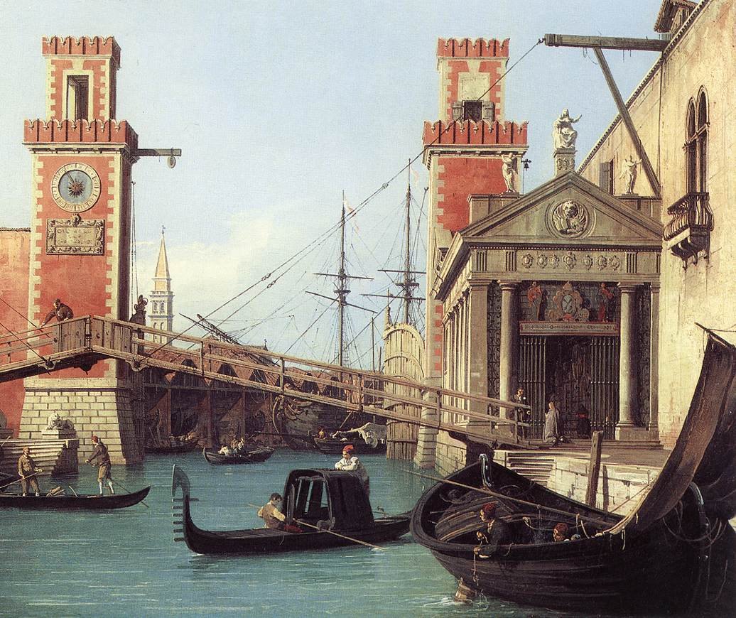 Pohled na vstup do Arsenalu od Giovanni Antonio Canal