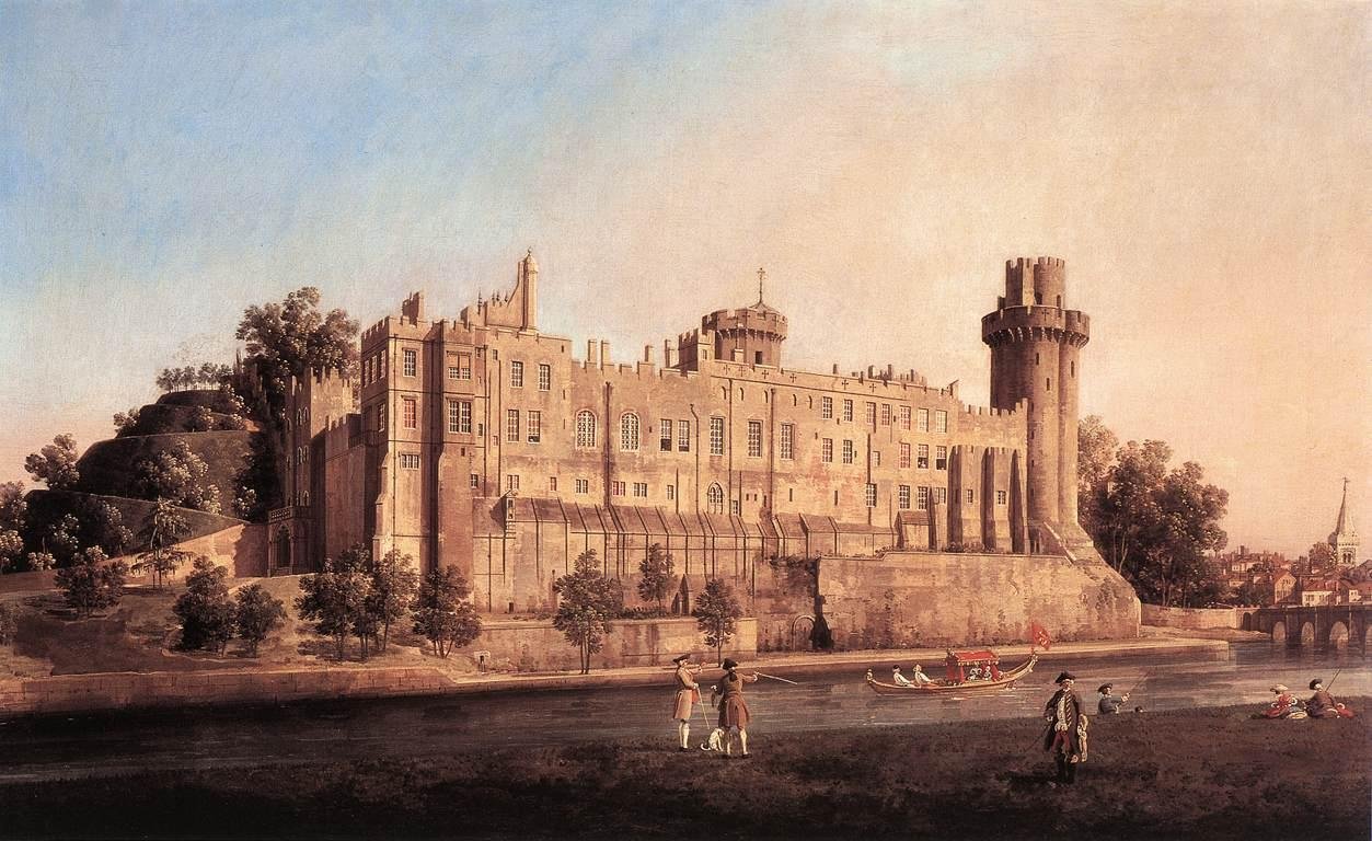 Hrad Warwick od Giovanni Antonio Canal