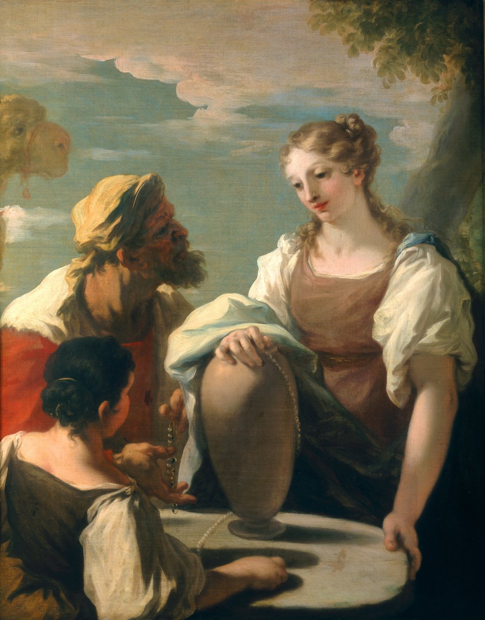 Rebecca u Studny od Giovanni Antonio Pellegrini