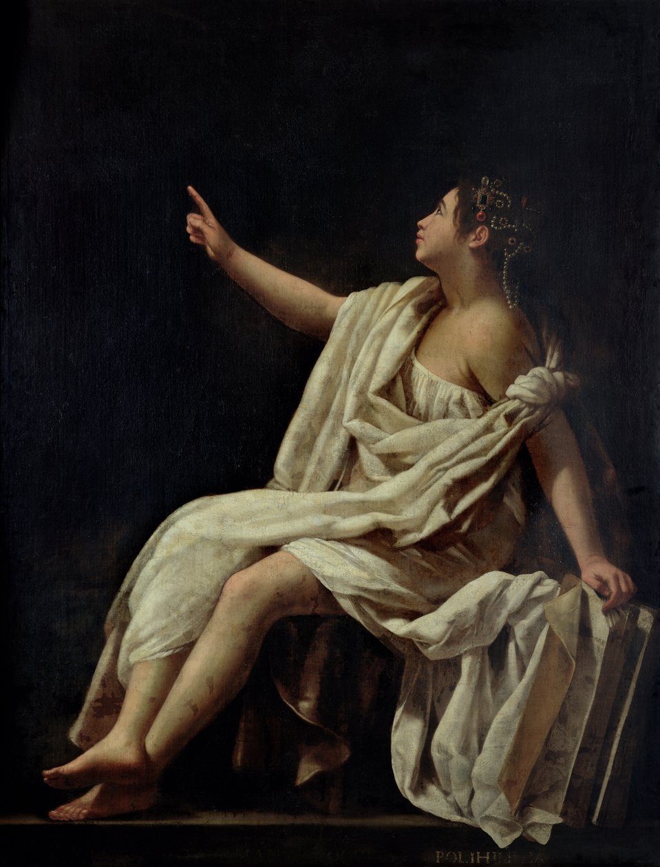 Polyhymnia, múza lyrické poezie, 1620 od Giovanni Baglione