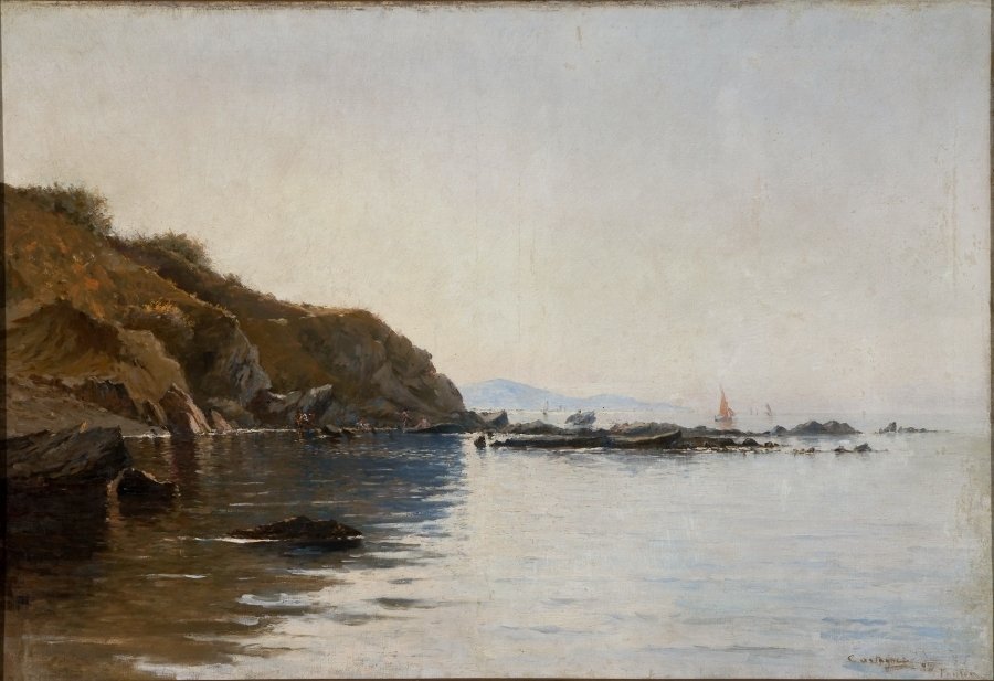 Pohled na Mourillon, Toulon, Francie od Giovanni Battista Castagneto