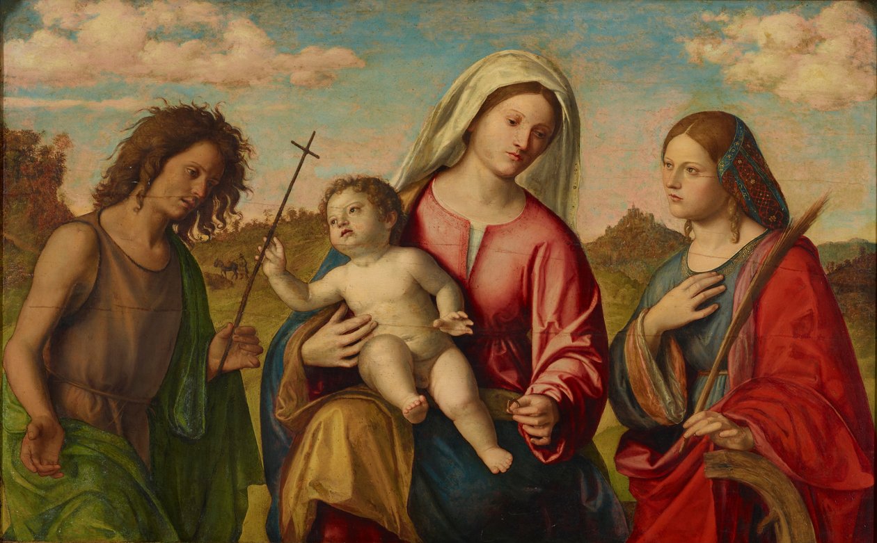 Panna a dítě se sv. Kateřinou a sv. Janem Křtitelem, ca. 1515 od Giovanni Battista Cima da Conegliano