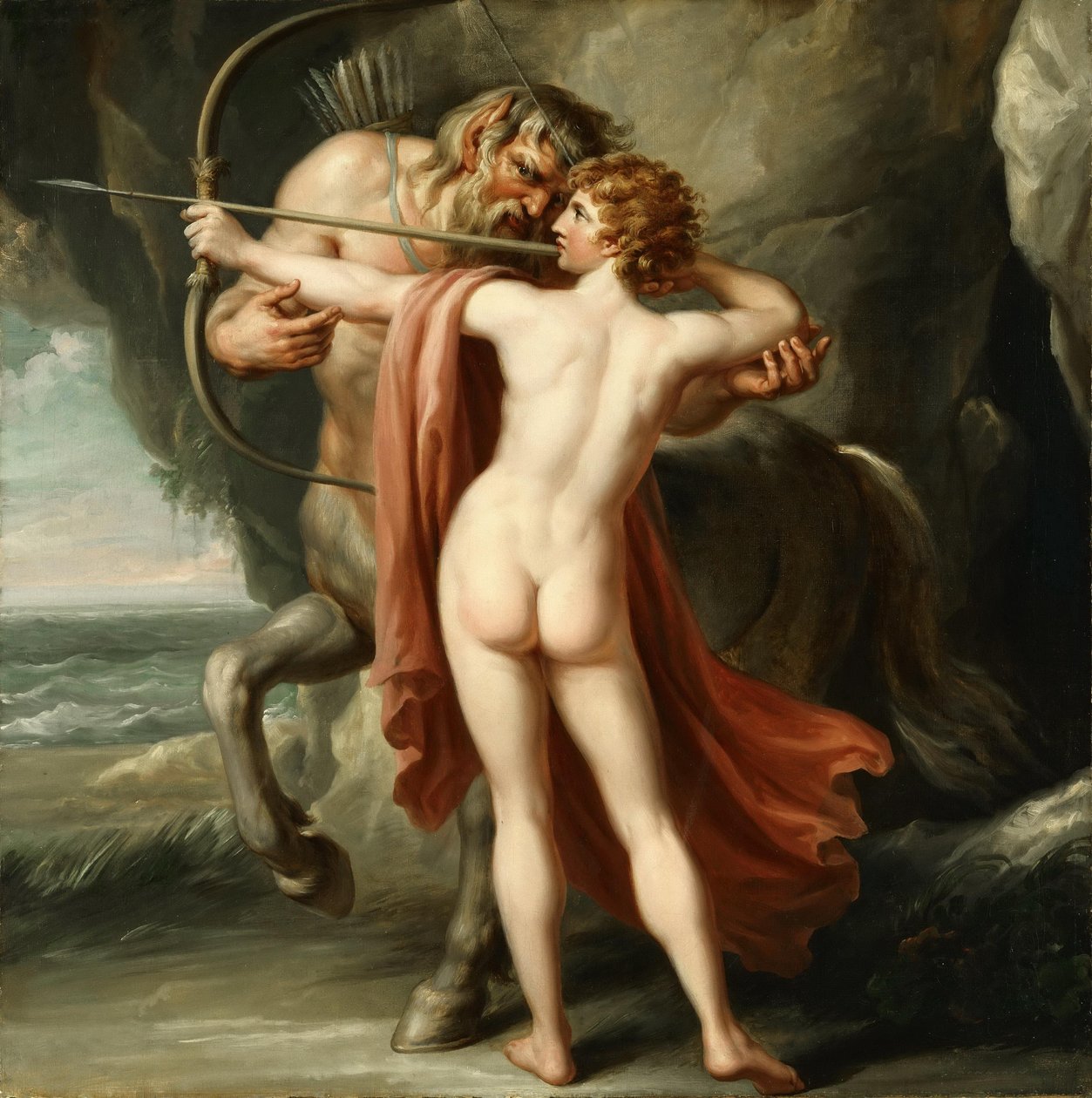 Chiron instruuje Achilla v luku od Giovanni Battista Cipriani