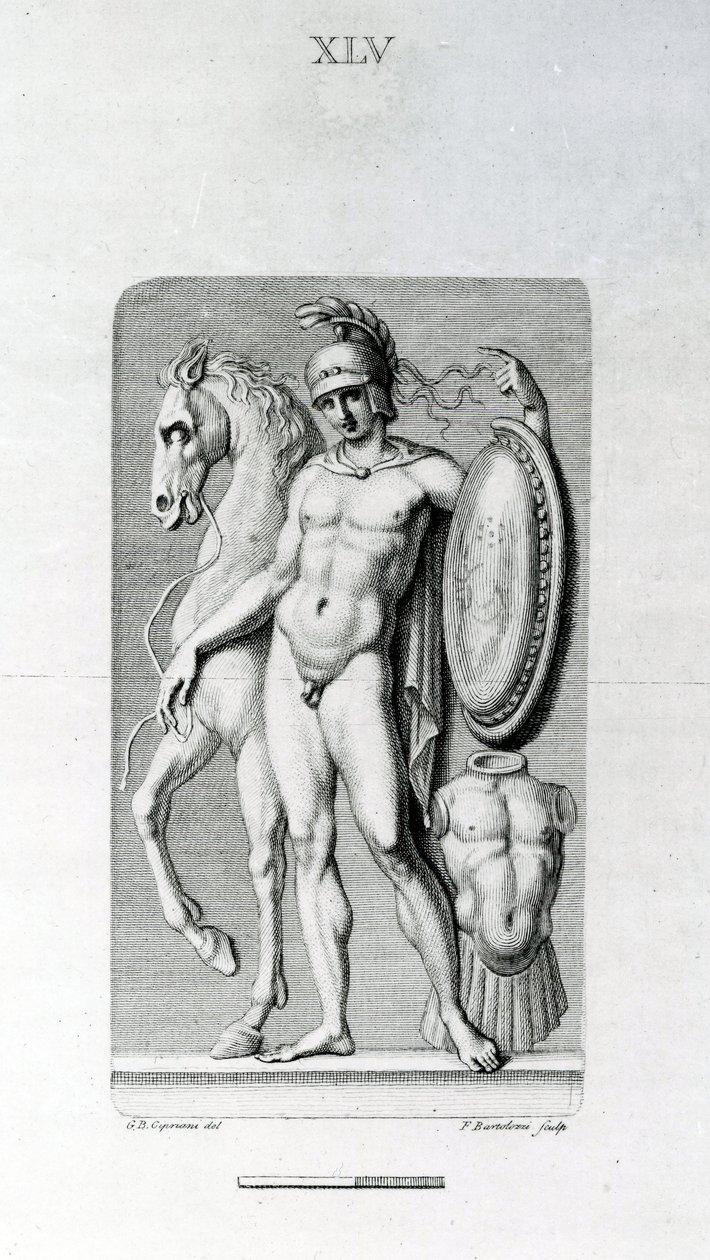 Mužský akt, 18. století od Giovanni Battista Cipriani