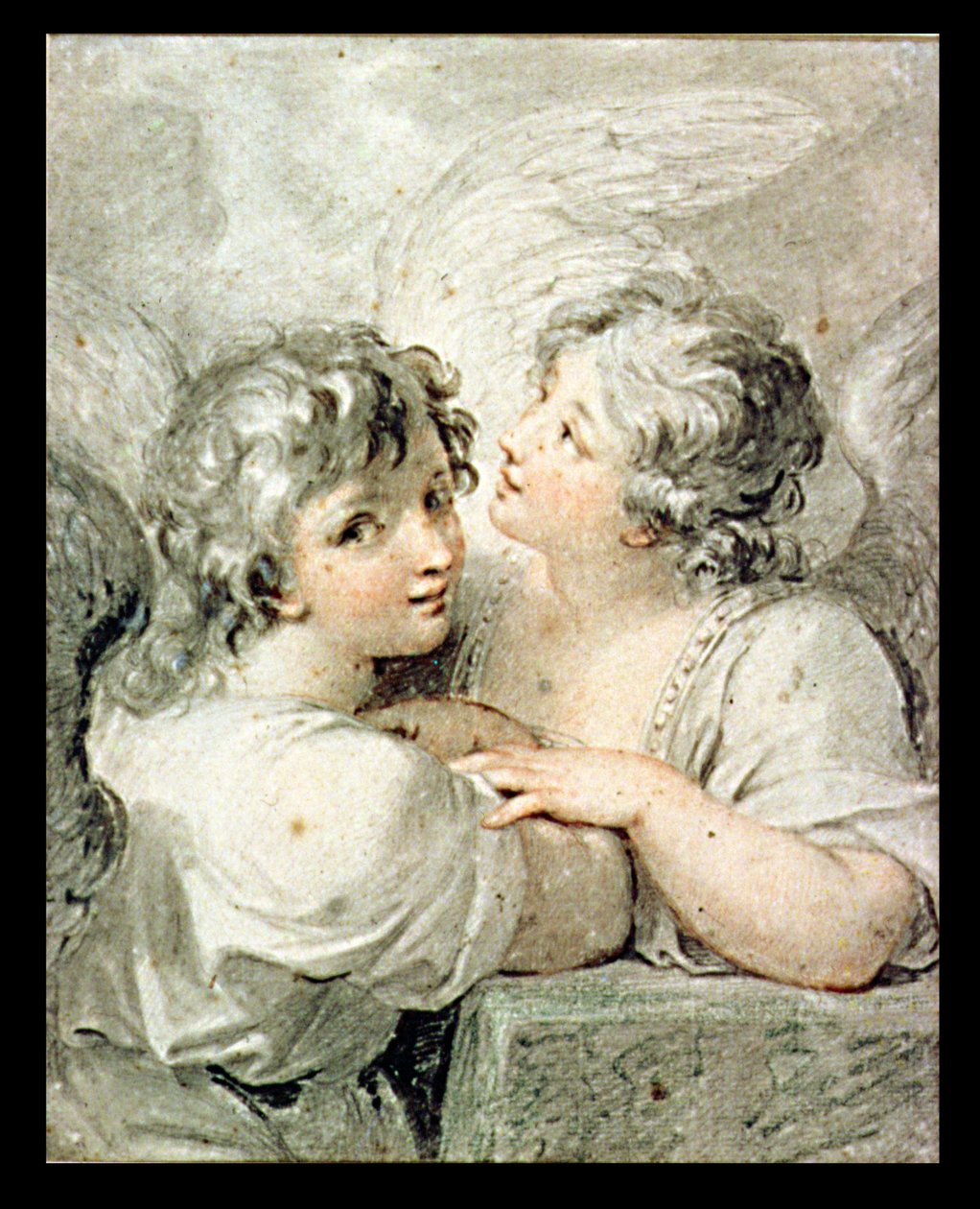 Dva andělé, 18. století (kresba) od Giovanni Battista Cipriani