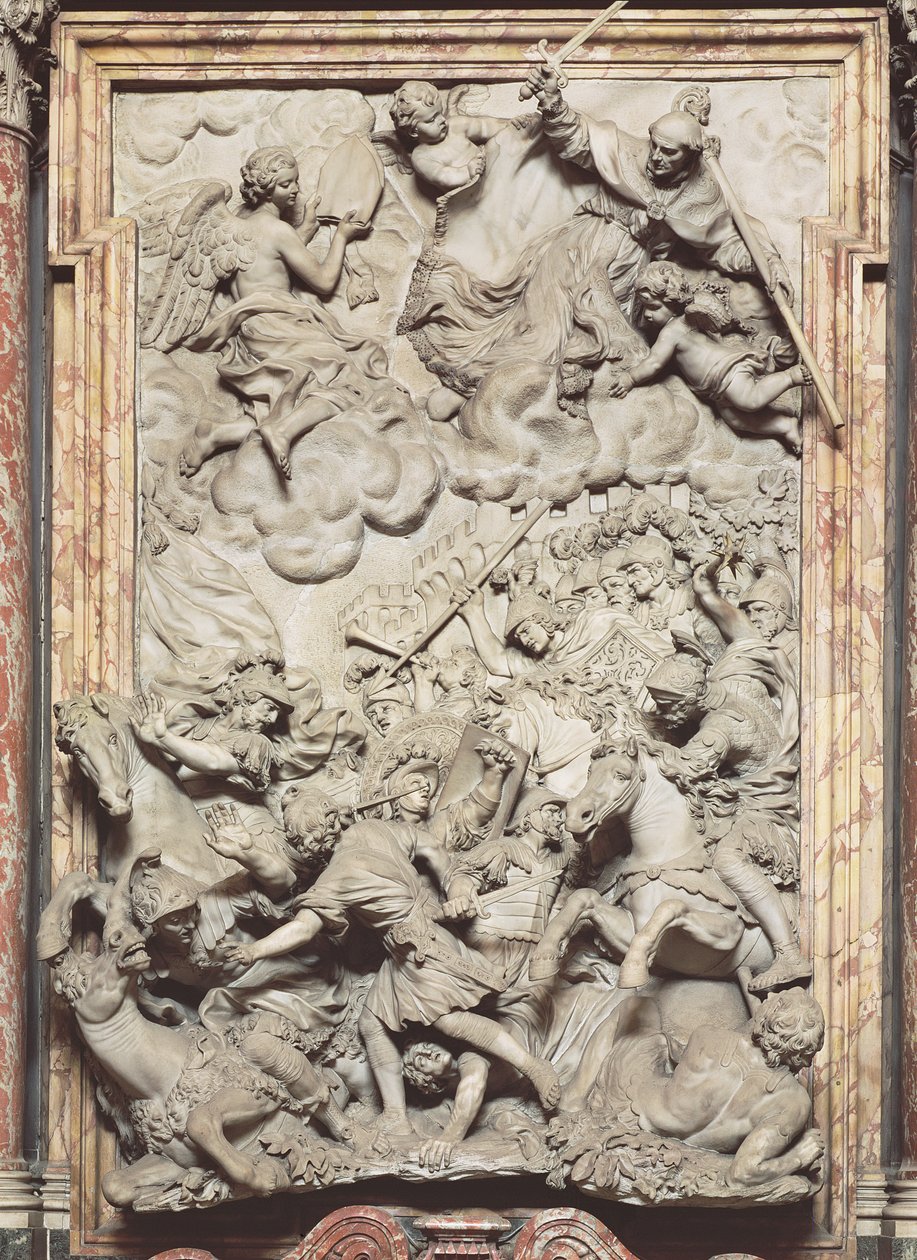 Bitva u Anghiari, 1685-87 (mramor) od Giovanni Battista Foggini