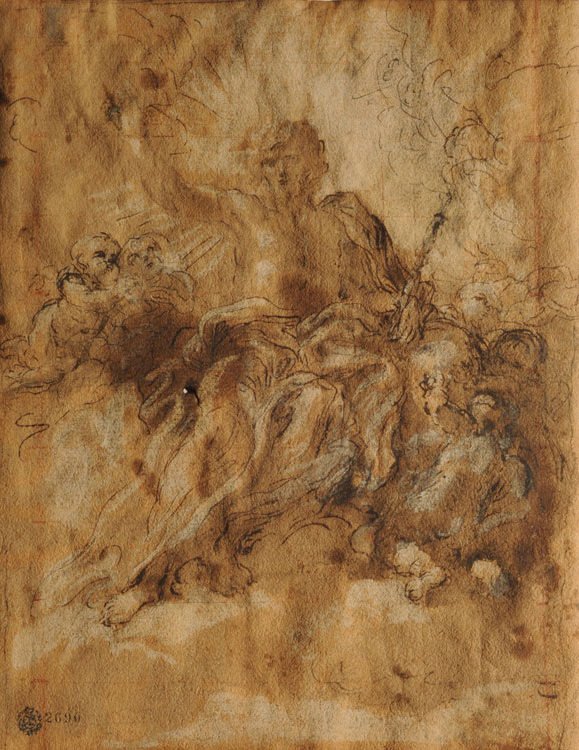 Kristus ve slávě s anděly od Giovanni Battista Gaulli