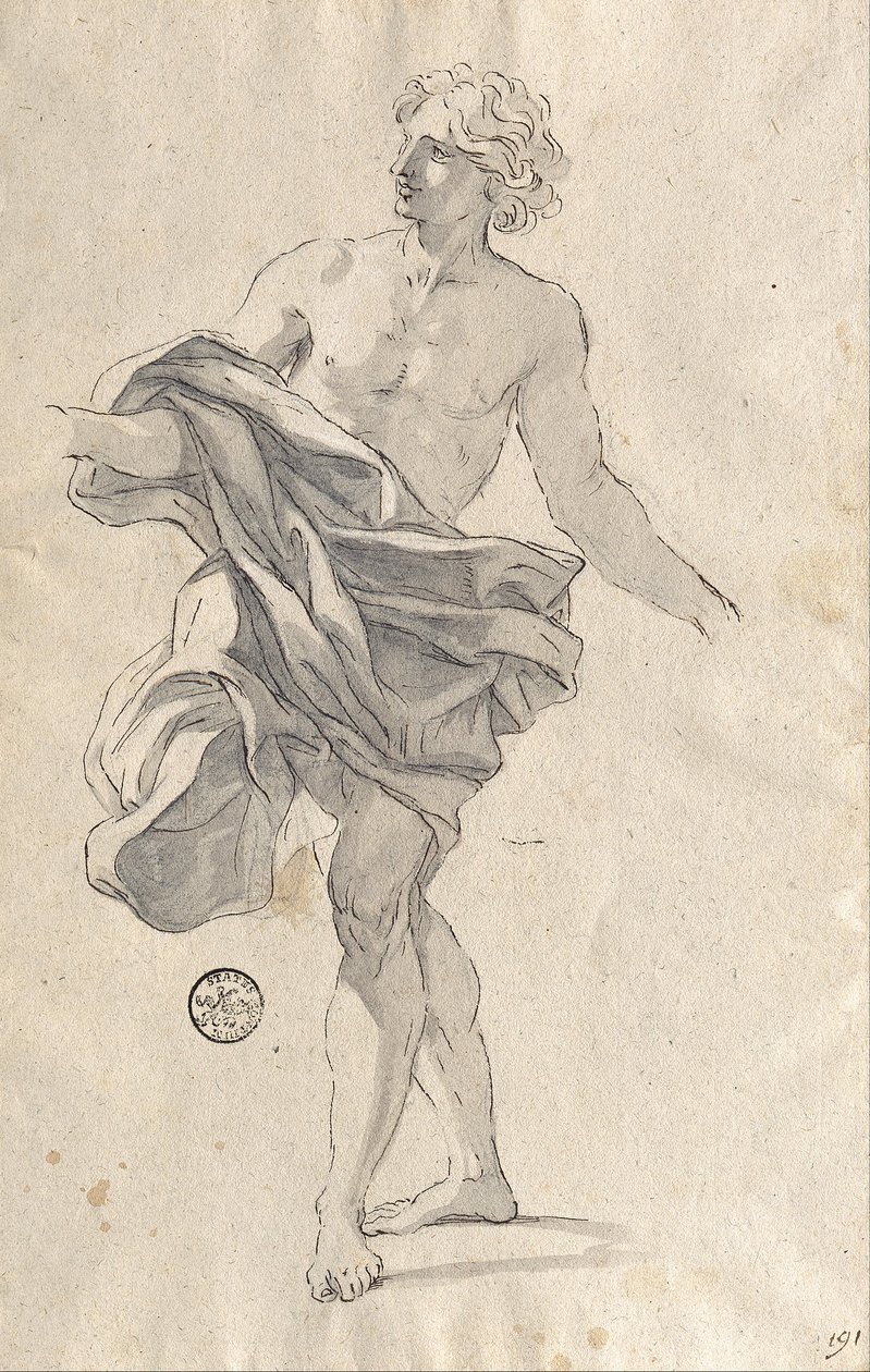 Studium pro mladého muže, který tančí od Giovanni Battista Gaulli