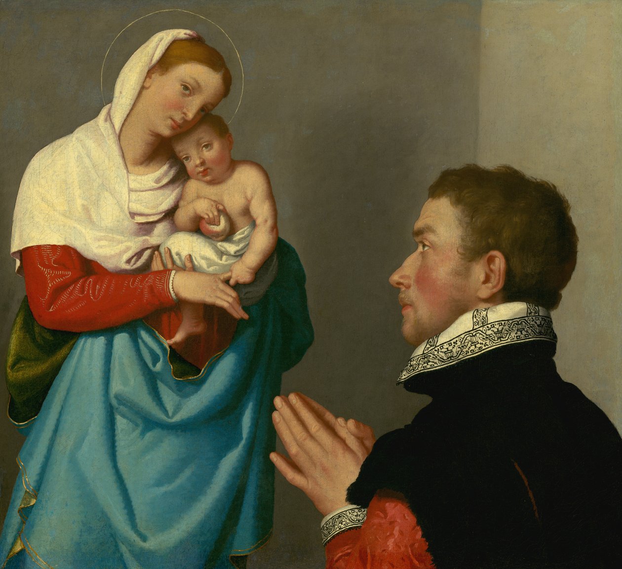 Gentleman v adoraci před Madonnou od Giovanni Battista Moroni