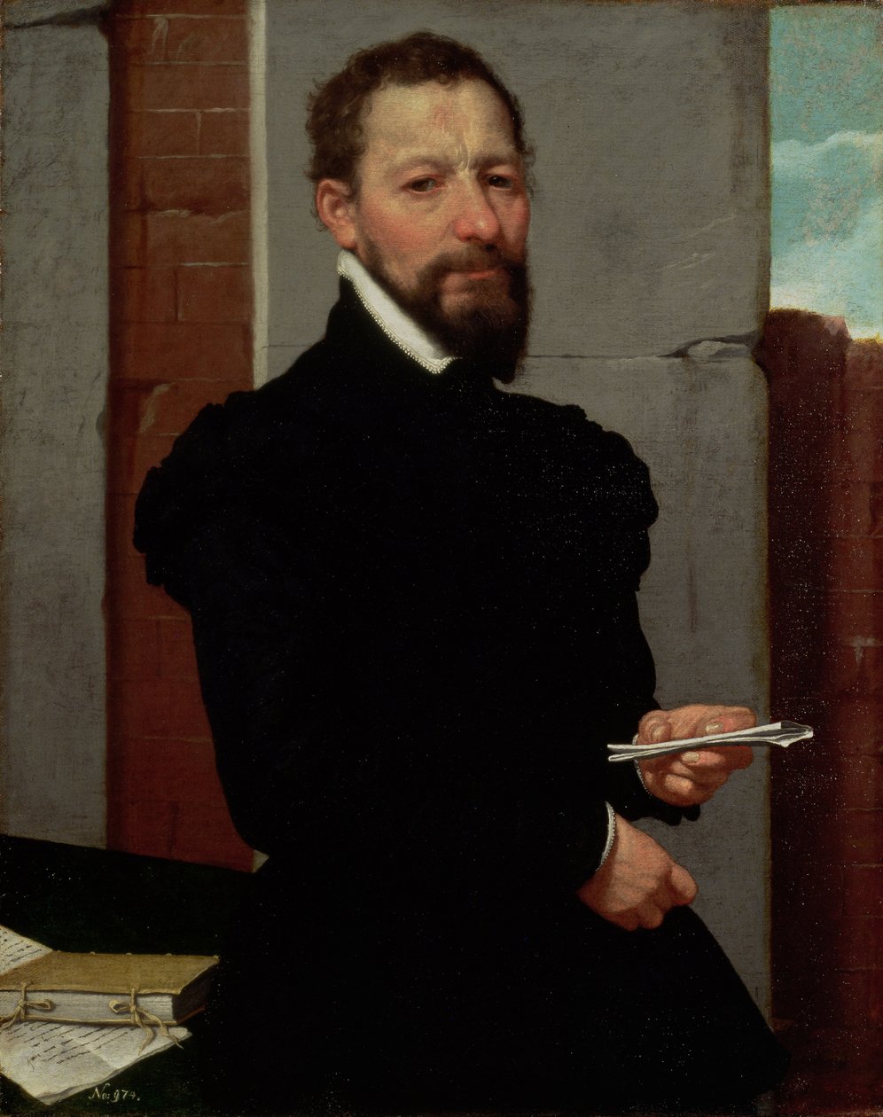 Giovanni Pietro Maffeis (1533-1603), profesor rétoriky na univerzitě v Janově (1563) a tajemník republiky (1564), 1560-65 od Giovanni Battista Moroni
