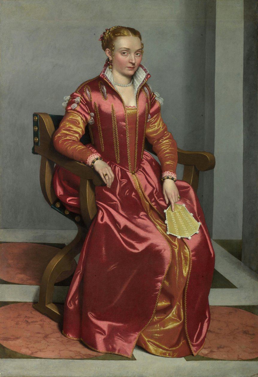 Portrét dámy, kolem 1555-60 od Giovanni Battista Moroni