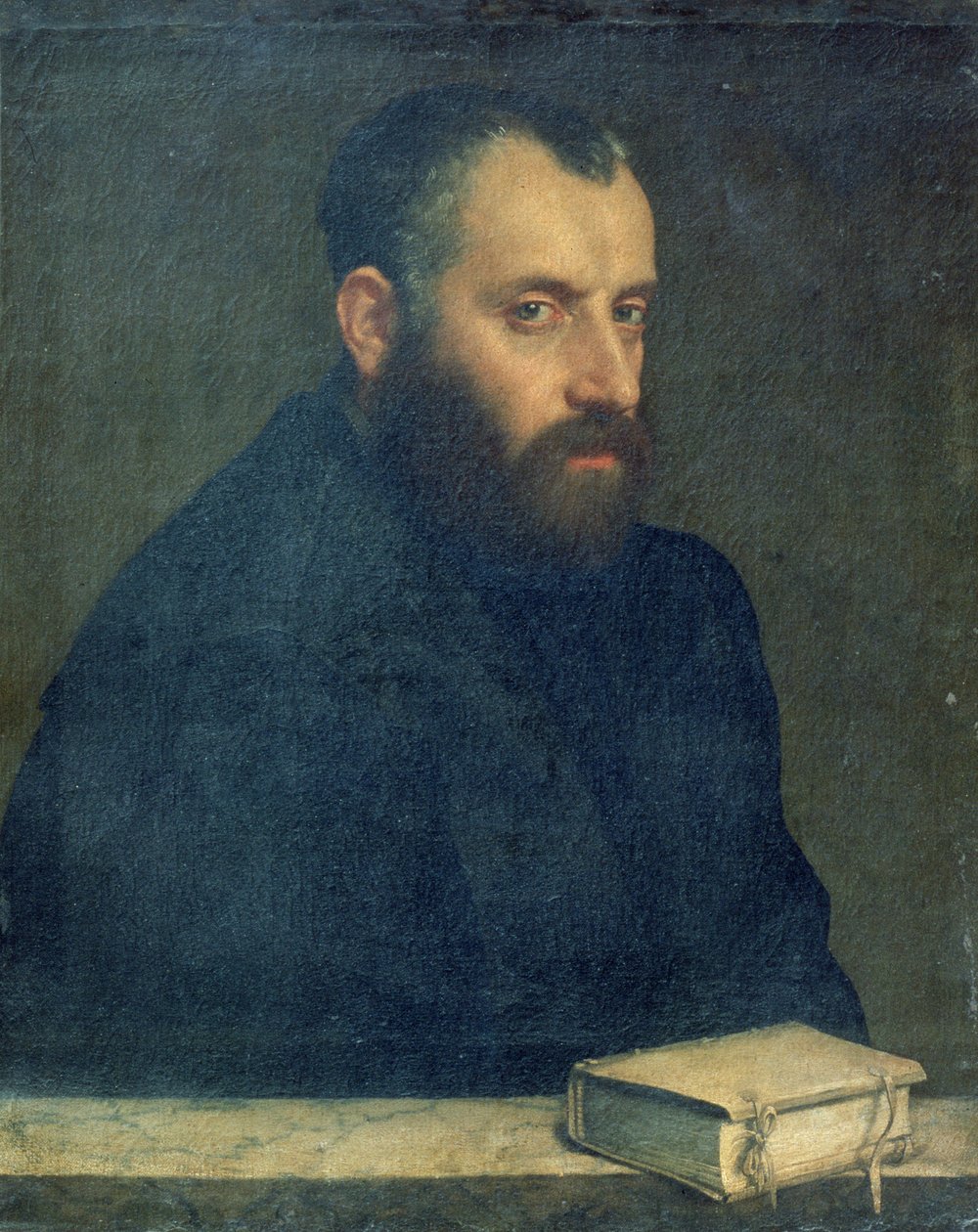 Portrét muže s knihou od Giovanni Battista Moroni